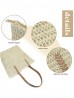 Fashion Weaved Straw Bag W/ Faux Leather Handle